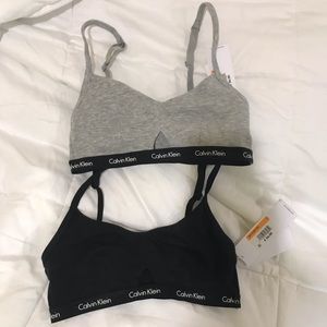calvin klein unlined front hole bralette